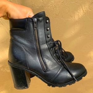 Black Combat Ankle Boots